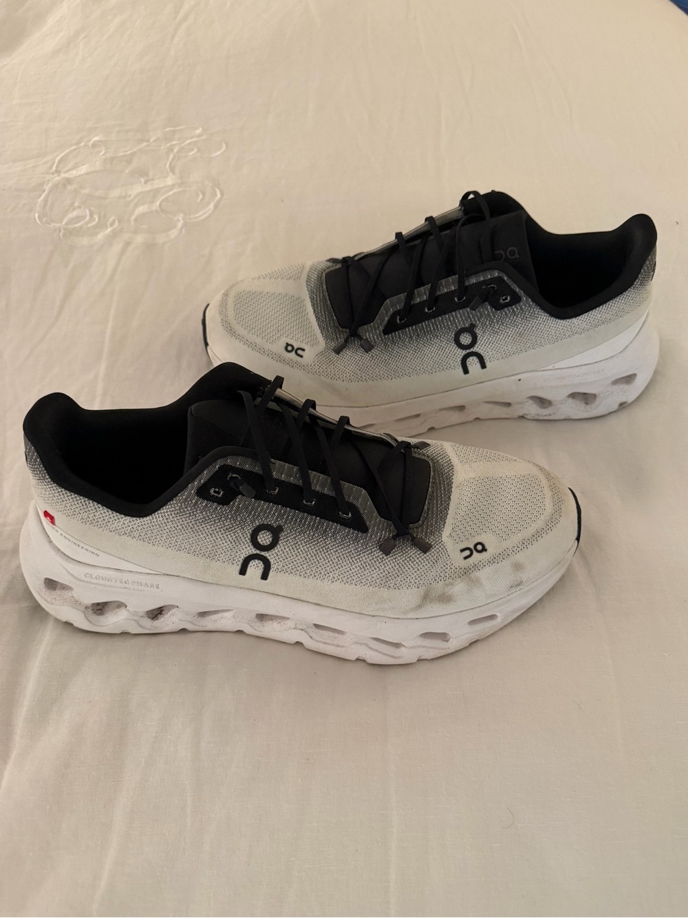 On Running Men's White and Black Cloudnova Athletic Sneakers